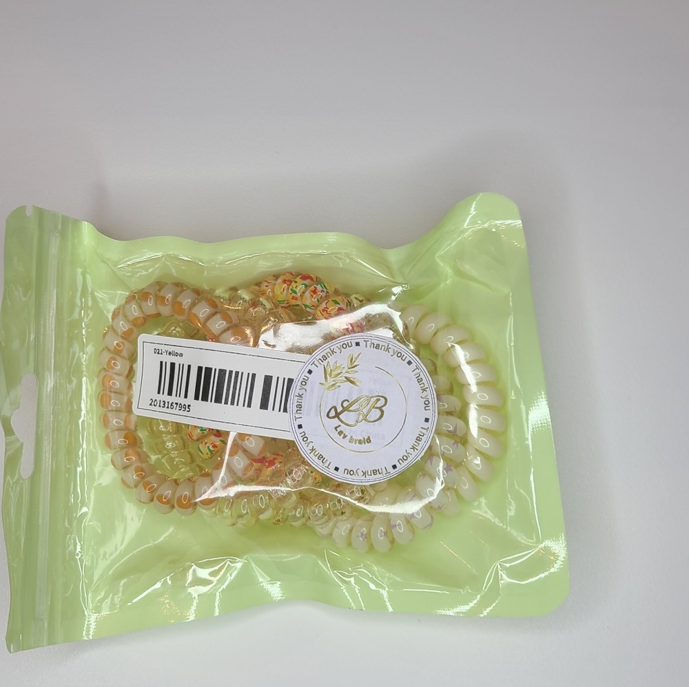 Elastic hair ties floral pattern ponytail holders for workout vacation&everyday - Picture 10 of 12